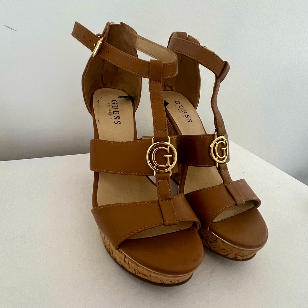Guess High Heels Tan Brown